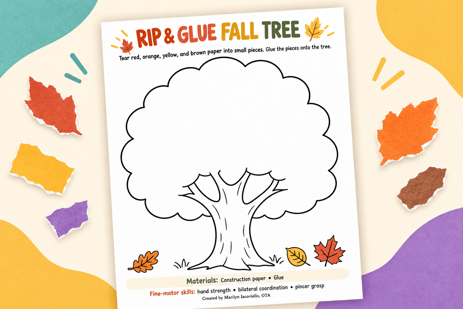 Rip & Glue Fall Tree